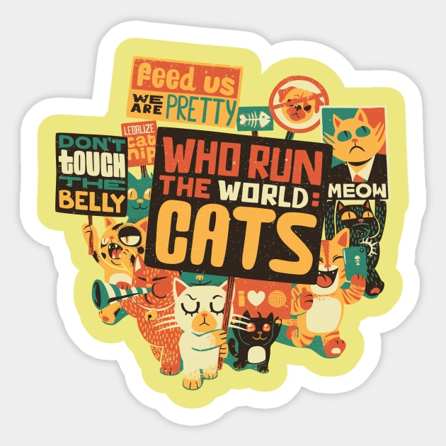 Who Run The World Cats Sticker by Tobe_Fonseca